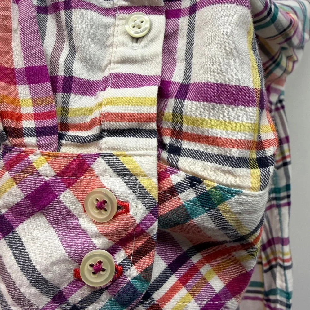 Talbots‎ Petite Medium Burgundy Shirt Top Long Sleeve Office Spring Lightweight - Picture 5 of 8